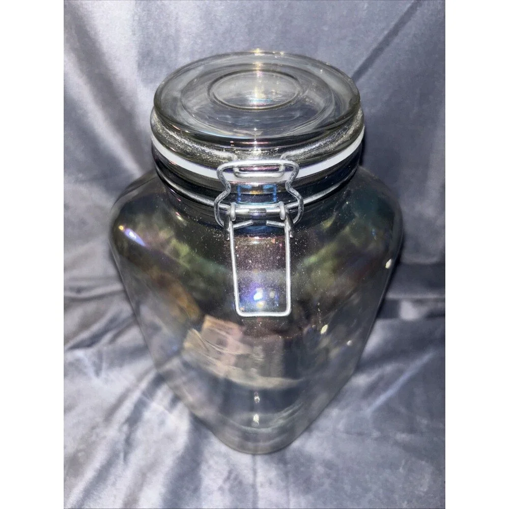 Clear Iridescent Bail & Trigger Canister